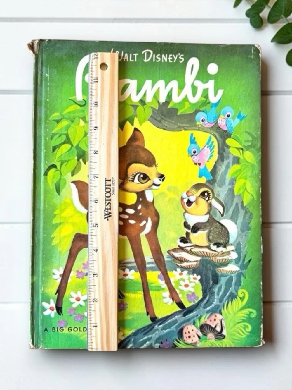Vintage 1968 Walt Disney’s Bambi Big Golden Book Hardcover – Golden Press